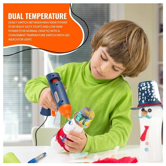 Full Size Hot Glue Gun Kit Dual High Temp Large Glue Gun with 15 Glue Sticks NEW - Picture 3 of 6